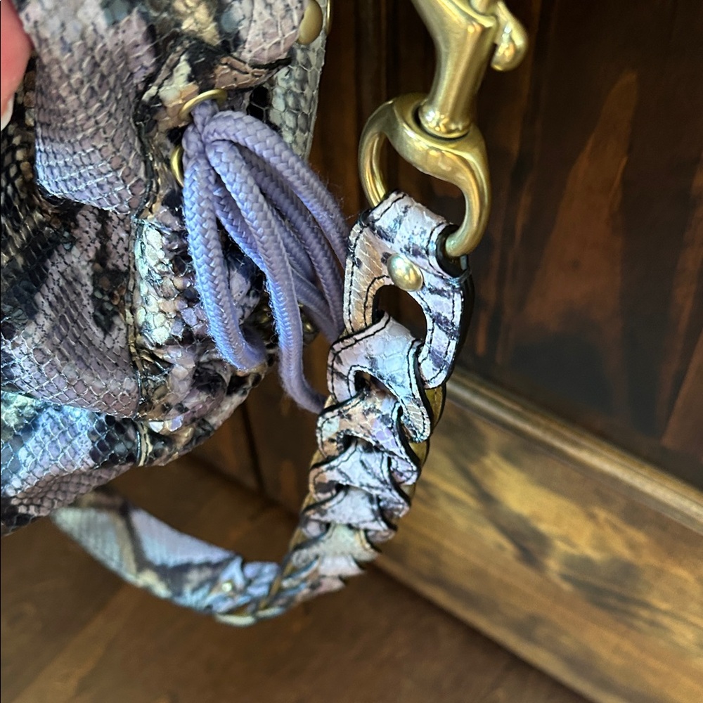 Coach Poppy Snake Print Shoulder Bag with crossbody strap - Picture 11 of 16